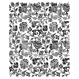 3381 I - Floral Pattern Background Rubber Stamp