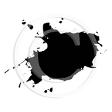 3398 C - Ink Splatter Rubber Stamp