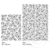 3459 I or L - Flower Background Rubber Stamp