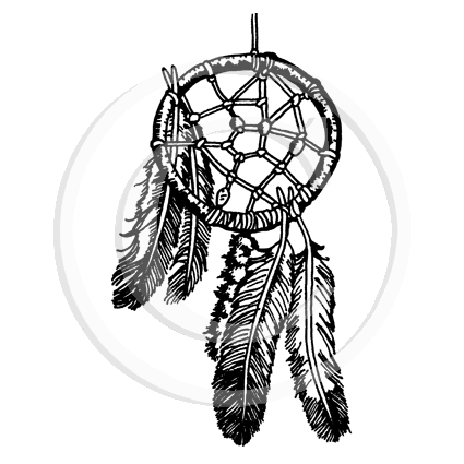 3710 FF - Dream Catcher Rubber Stamp