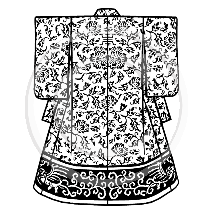 3772 GG - Kimono Rubber Stamp