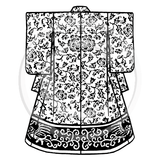 3772 GG - Kimono Rubber Stamp