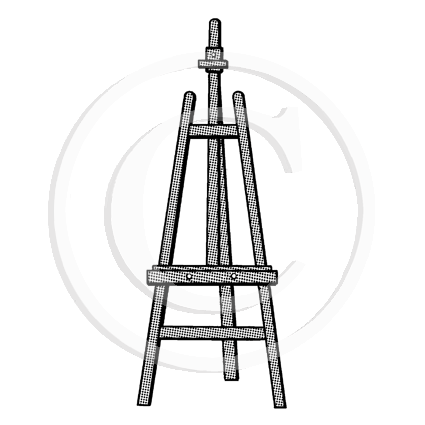 3809 FFF - Easel Rubber Stamp