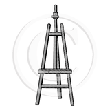 3809 FFF - Easel Rubber Stamp