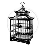 3853 E - Birdcage Rubber Stamp