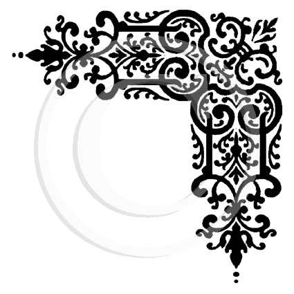 3913 F - Corner Pattern Rubber Stamp