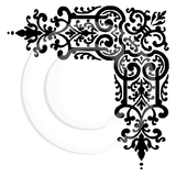 3913 F - Corner Pattern Rubber Stamp