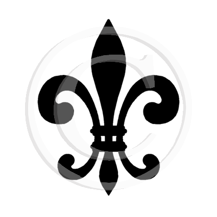 3934 C - Fleur de Lis Rubber Stamp