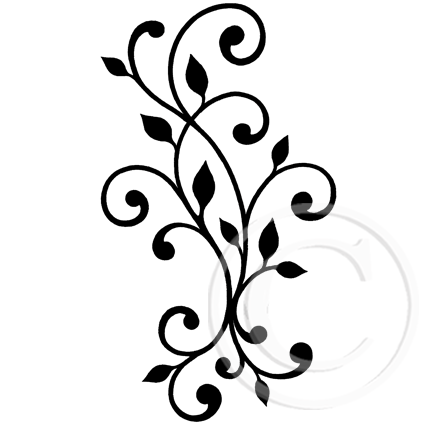3944 GGG - Large Swirl Pattern Rubber Stamp