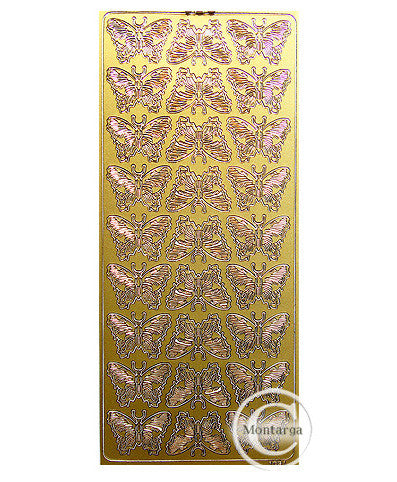 PeelCraft Stickers - Butterflies - Gold PC1631G