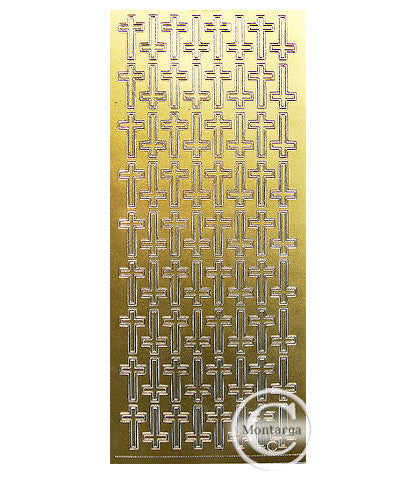 PeelCraft Stickers - Cross - Gold PC882G