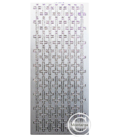 PeelCraft Stickers - Cross - Silver PC882S