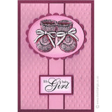 3128 B - Baby Girl Wording Rubber Stamp