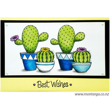 0212 B - Best Wishes Wording Rubber Stamp
