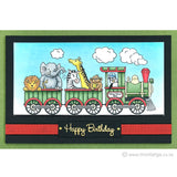 2845 B - Happy Birthday Wording Rubber Stamp