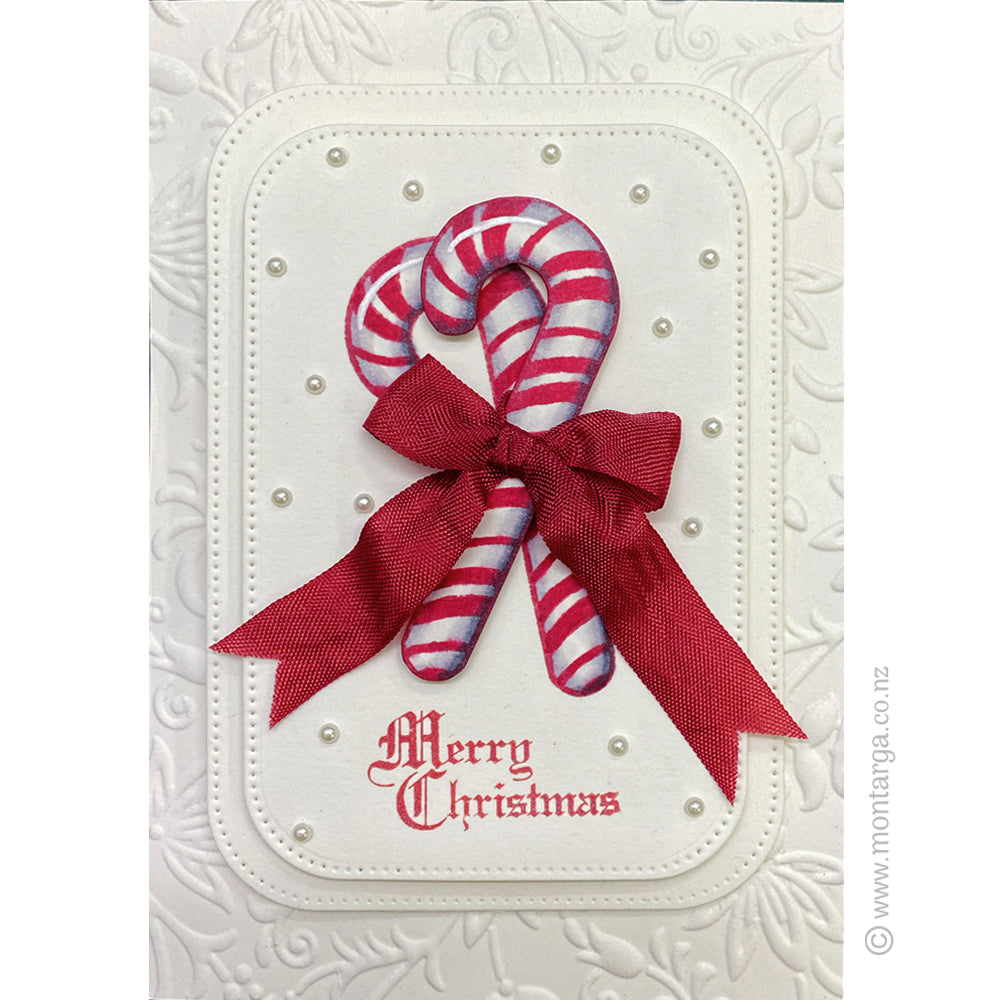 2354 B - Merry Christmas Wording Rubber Stamp