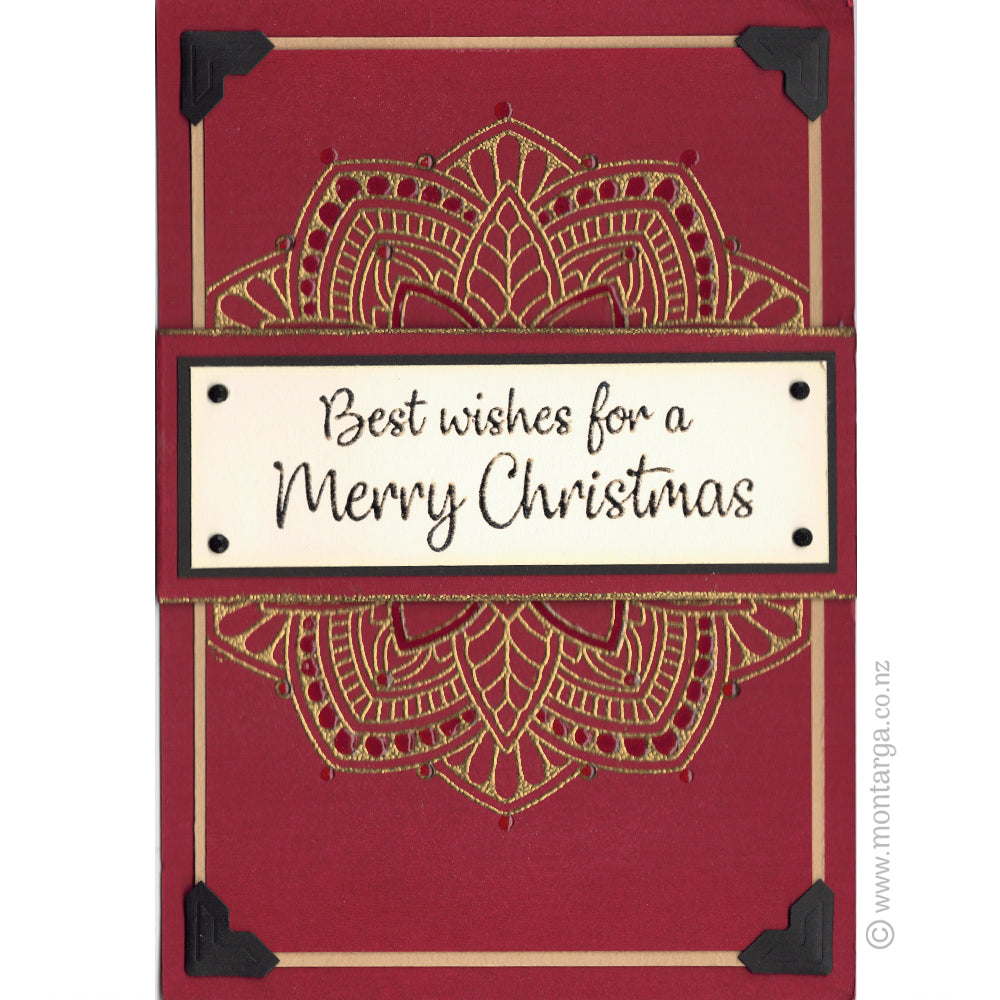 3440 H or J - Flower Mandala Medallion Rubber Stamp