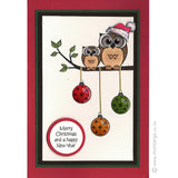 2209 A - Christmas Ball - Stars Rubber Stamp