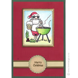 2349 A - Mini Merry Christmas Wording Rubber Stamp