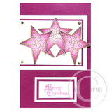 2354 B - Merry Christmas Wording Rubber Stamp