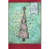2365 A - Merry Christmas Happy New Year Wording Rubber Stamp