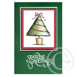 2324 E - Seasons Greetings Wording Rubber Stamp