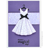 2700 I - Fold Up Dress Rubber Stamp