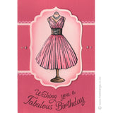 2787 FF - Fabulous Birthday Wording Rubber Stamp