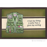 2690 B - Bad Day Fishing Rubber Stamp