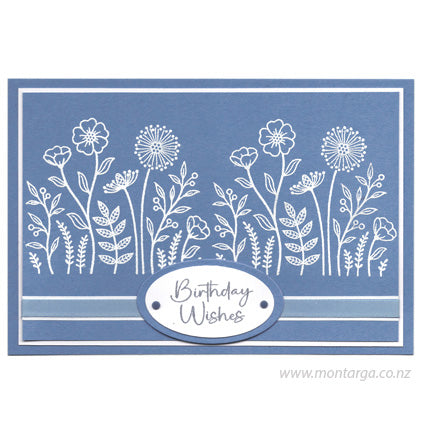 3464 G - Flower Patch Rubber Stamp