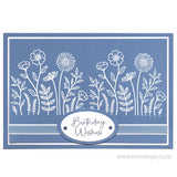 3464 G - Flower Patch Rubber Stamp