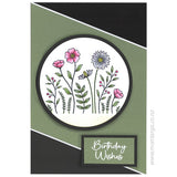 3464 G - Flower Patch Rubber Stamp