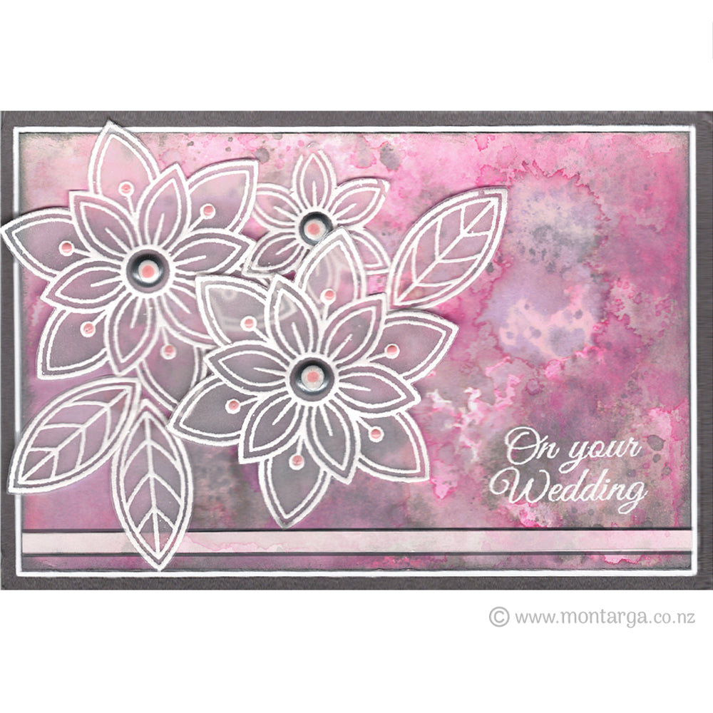 1993 D - Layering Flower Rubber Stamp