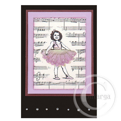 3530 G - Ballet Girl Rubber Stamp