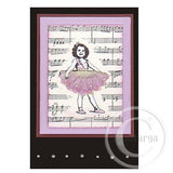 3530 G - Ballet Girl Rubber Stamp