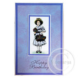 3259 D - Flower Head Rubber Stamp