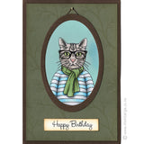 2845 B - Happy Birthday Wording Rubber Stamp