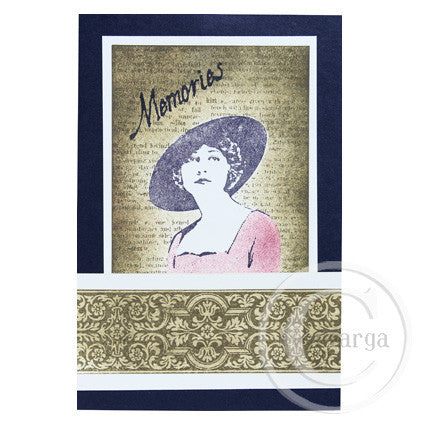 3919 I - Dictionary Background Rubber Stamp