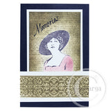 3919 I - Dictionary Background Rubber Stamp