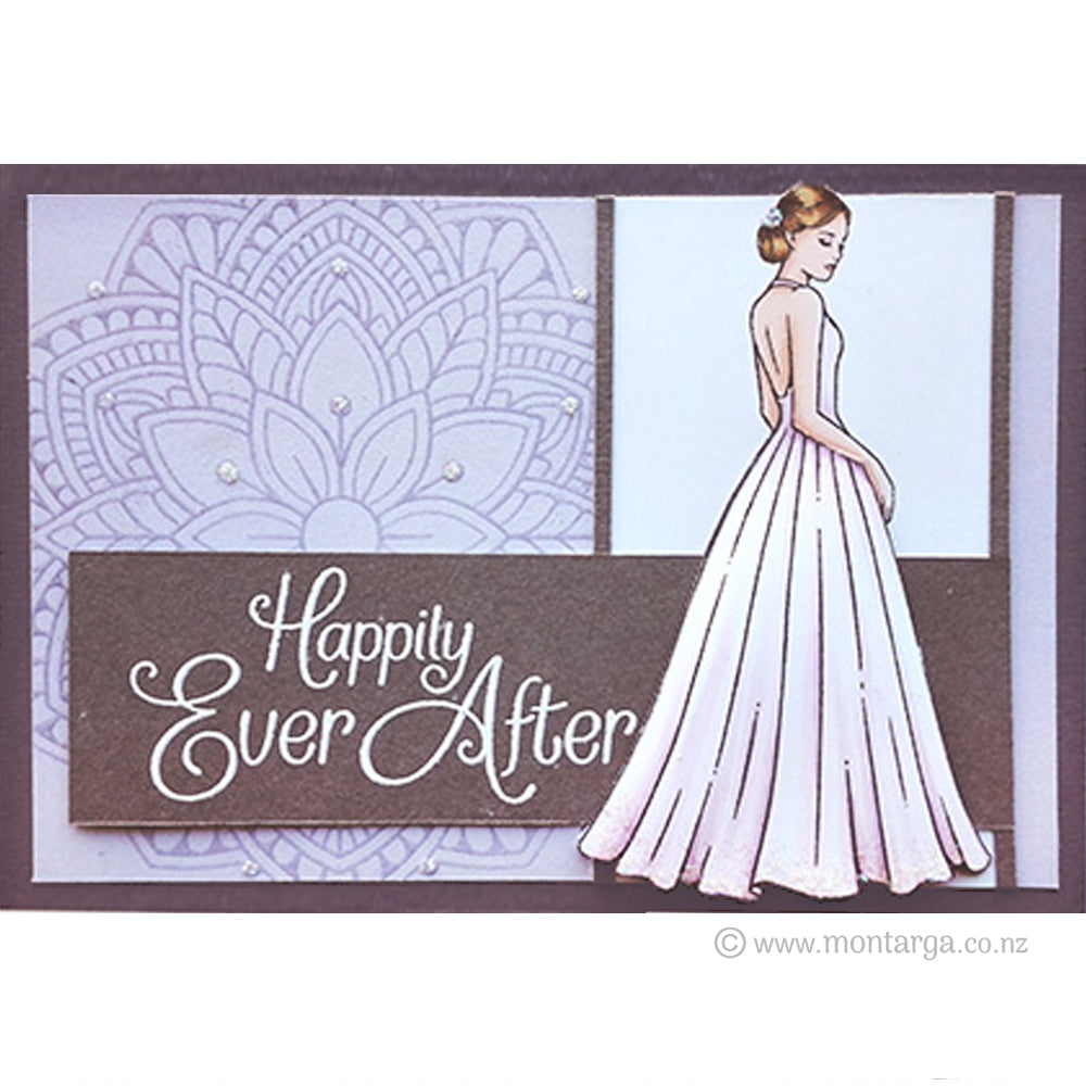 3440 H or J - Flower Mandala Medallion Rubber Stamp