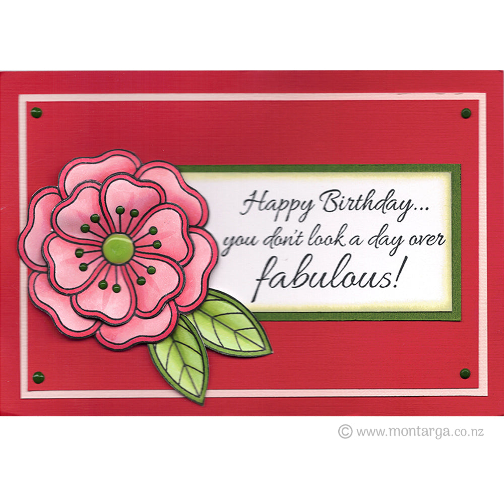 3442 G - Layering Flower Rubber Stamp