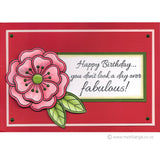3442 G - Layering Flower Rubber Stamp