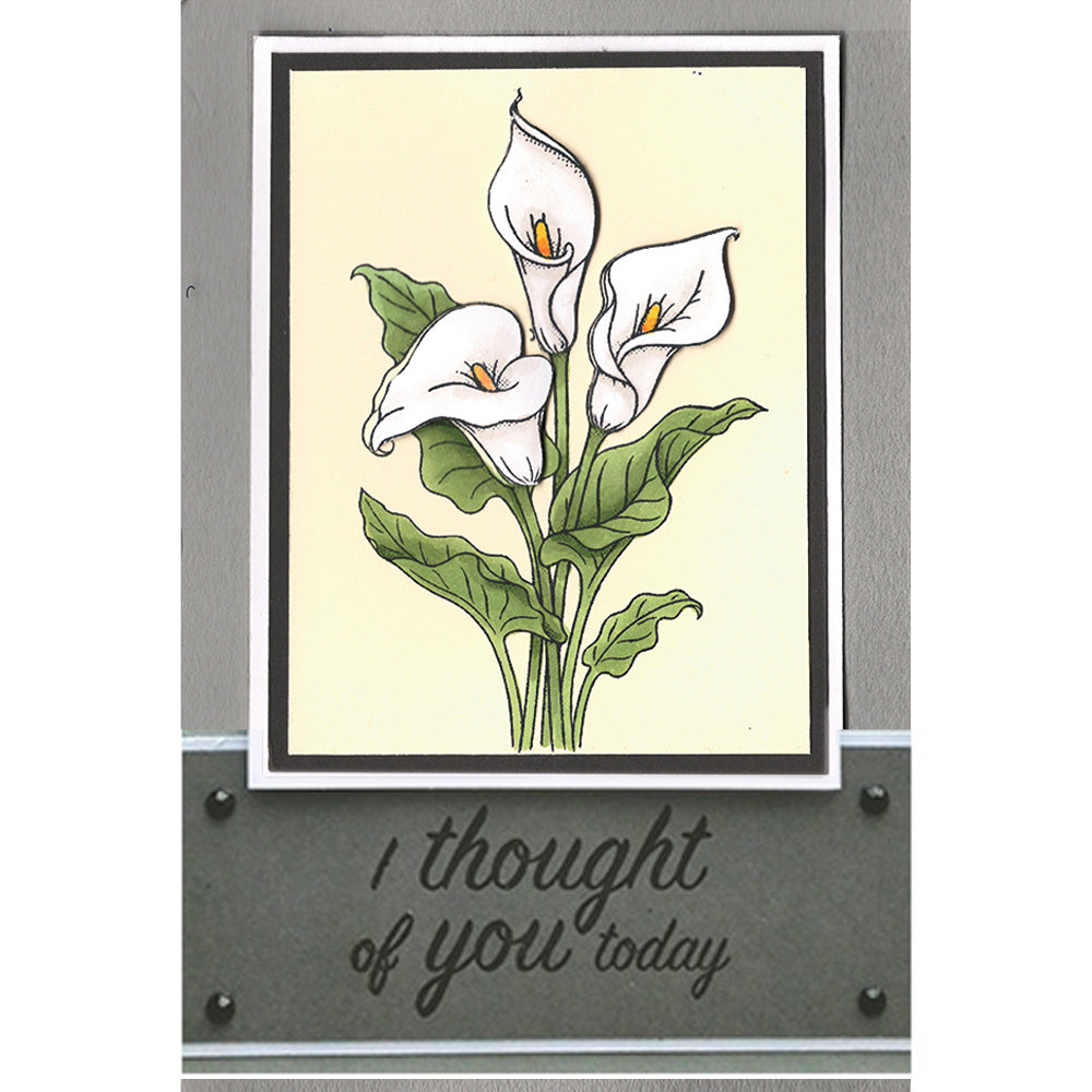 3458 GG - Lilies Rubber Stamp