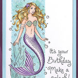 Card Sample - Mermaid - Blue/Purple