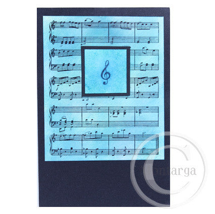 2626 A or E -Treble Clef Rubber Stamp