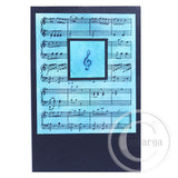 2626 A or E -Treble Clef Rubber Stamp