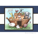 1729 G or I - Noah's Ark Rubber Stamp