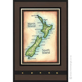 1979 GG - New Zealand Map Rubber Stamp