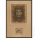 3358 G - Woven Flax Rubber Stamp