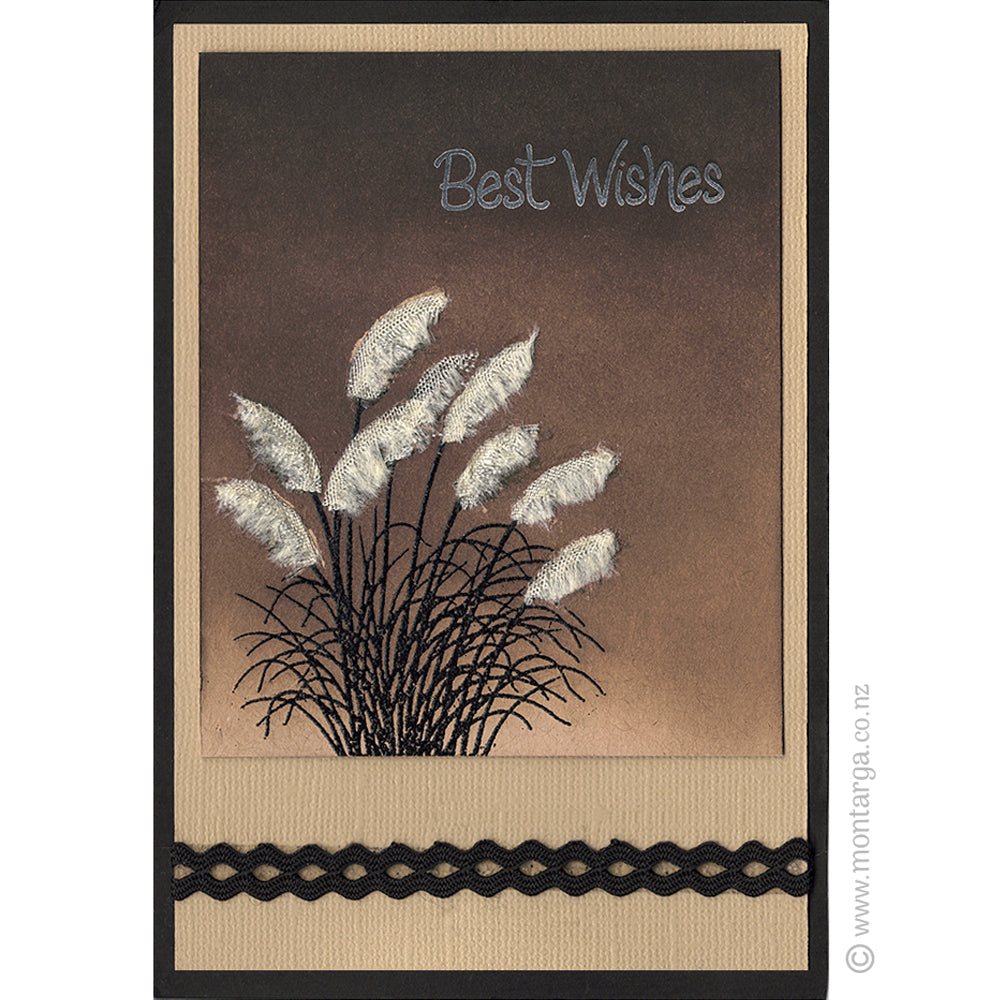 0212 B - Best Wishes Wording Rubber Stamp